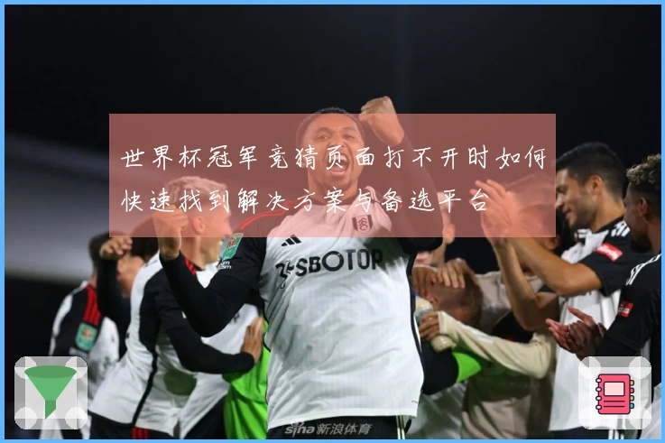 世界杯冠军竞猜页面打不开时如何快速找到解决方案与备选平台